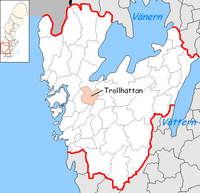 Trollhättan i Västra Götaland län